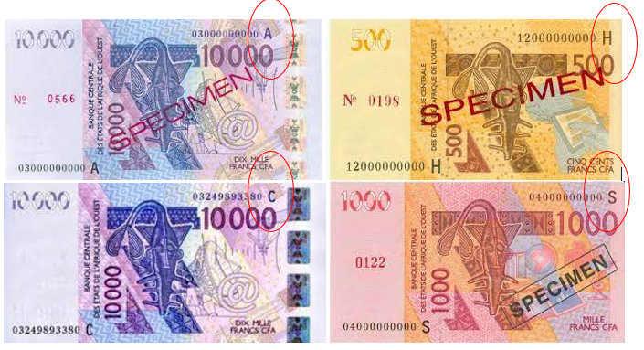 UMOA : La BCEAO rappelle le cours legal des billets de banque en circulation et envisage des poursuites