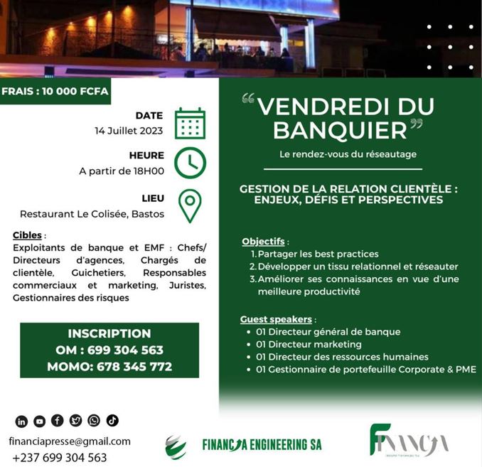 CAMEROUN : La CCA BANK parraine l’édition inaugurale du « vendredi du banquier »