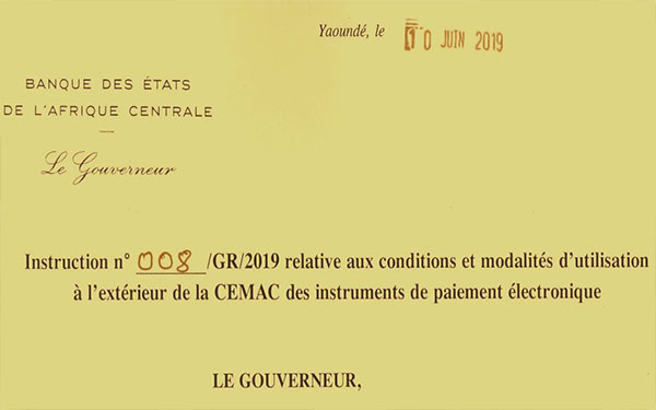 SERVICES DE PAIEMENT : Les retraits et paiements hors-CEMAC restreints par la BEAC